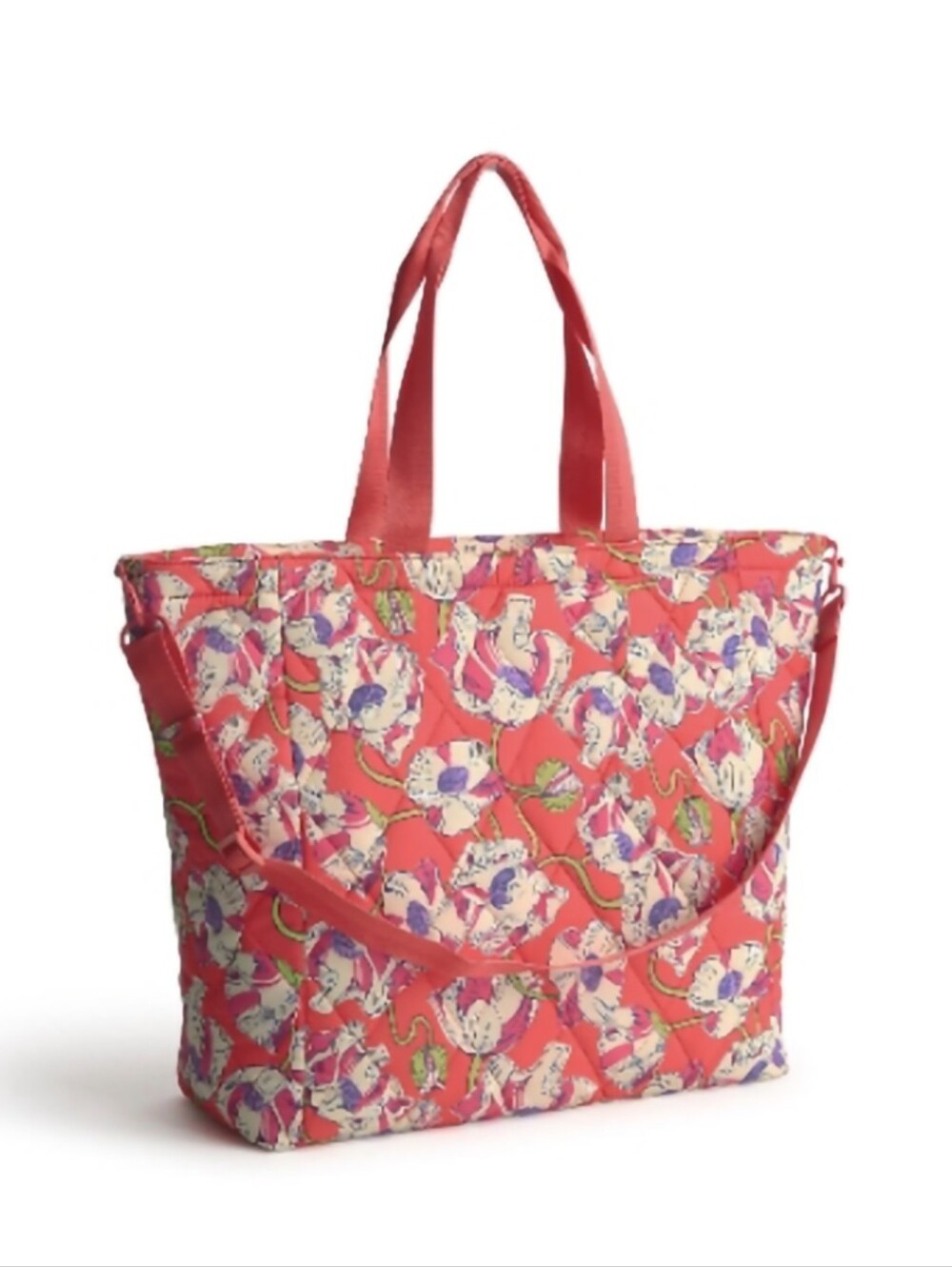 Vera Bradley Large Cooler Tote In Swirling Poppies Decor NWT